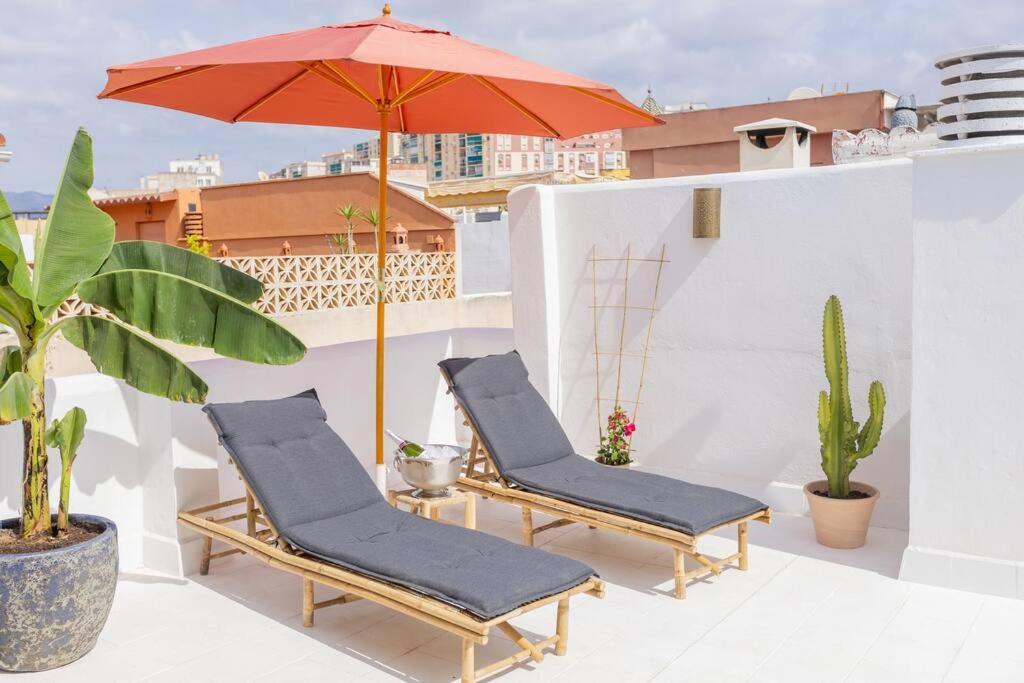Downtown Flat With 46 Sqm Private Rooftop Terrace Málaga Exterior foto